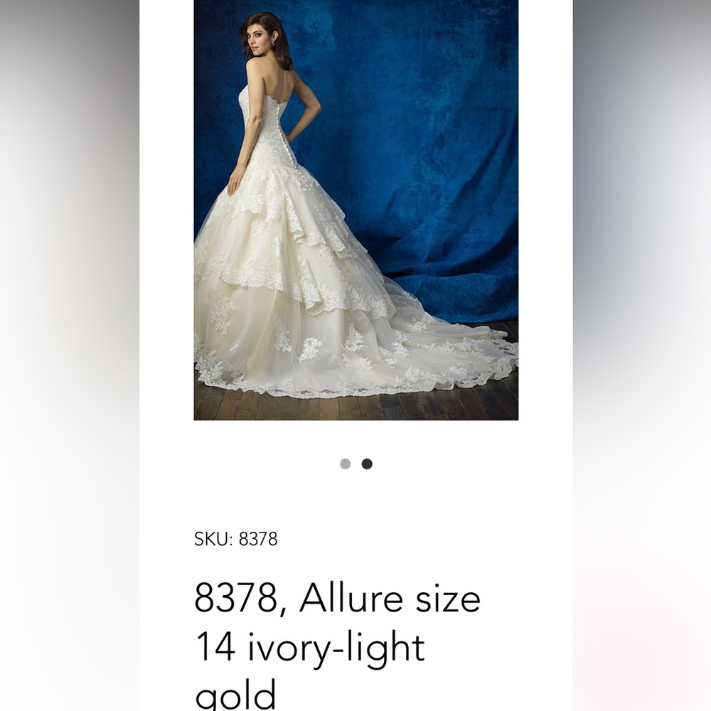 Allure Size 14 Wedding Dress ivory